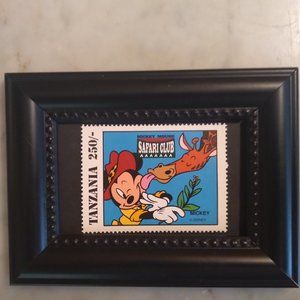 Framed Stamp Art - Mickey Mouse Safari Club - Mickey